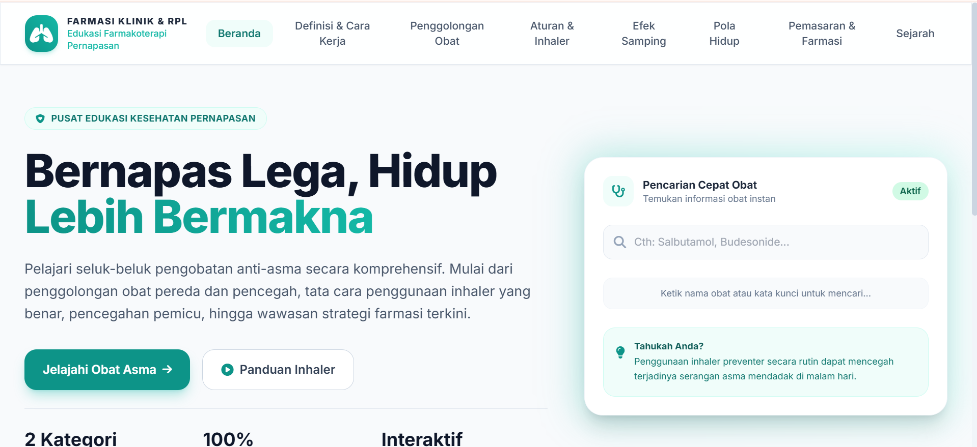 Portfolio interface